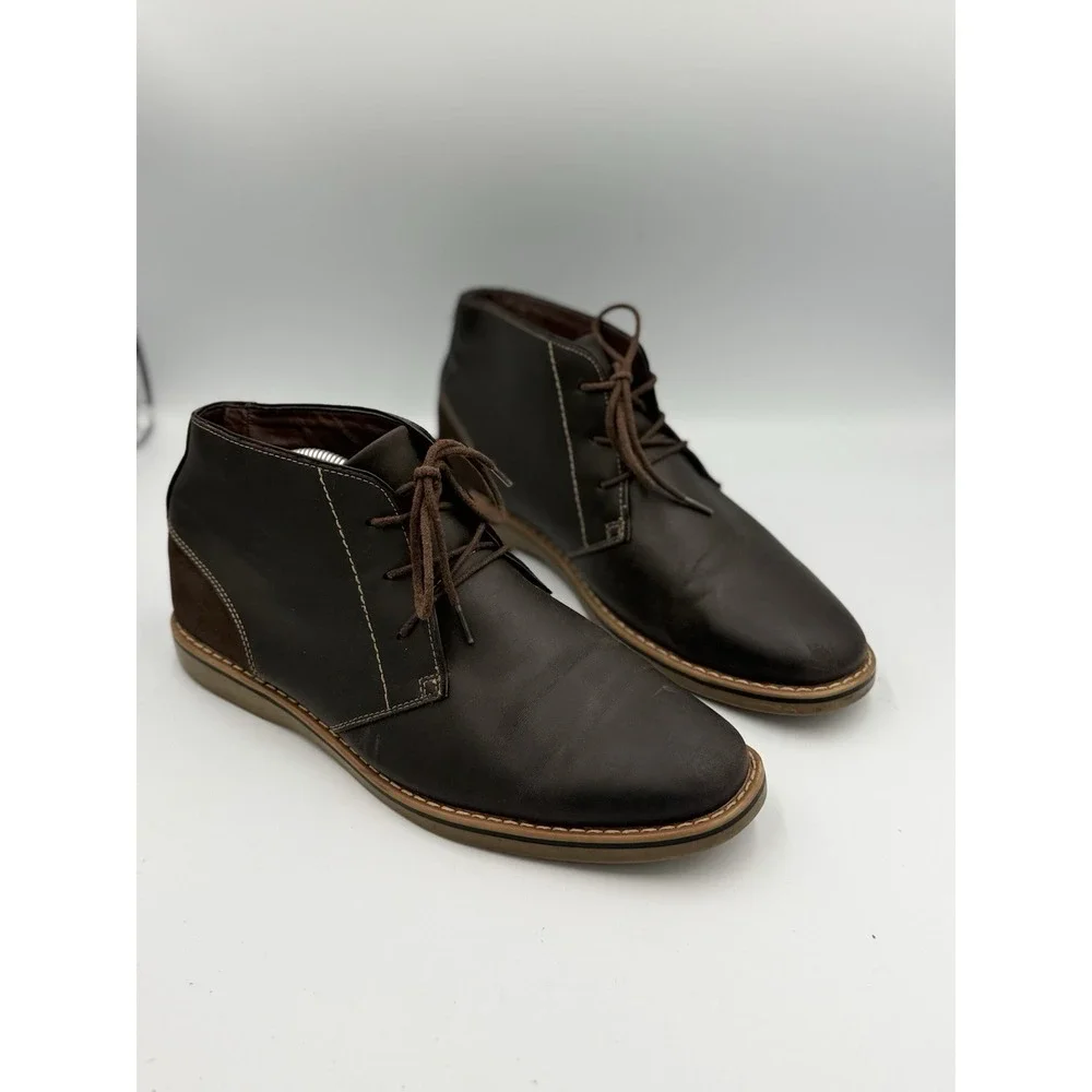 Madden Chukka Ankle Boots Men's Size 10M Lace Up Round Toe Brown Casual Classic